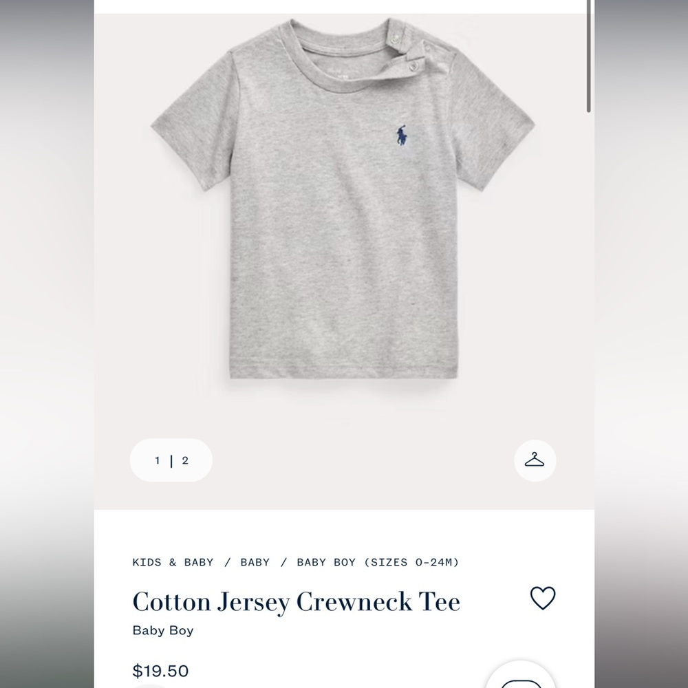 Cotton Jersey Crewneck Tee